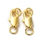 Brass Lobster Claw Clasps, with Jump Rings, Real 18K Gold Plated, 12x6x2.5mm, Hole: 3mm