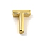 Brass Pendants, Cadmium Free & Nickel Free & Lead Free, Real 18K Gold Plated, Letter T, 8x6.5x3mm, Hole: 1.2mm