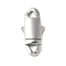 316 Surgical Stainless Steel Bayonet Clasps, Stainless Steel Color, 22.5x10.5x5.5mm, Hole: 3x3mm