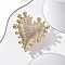Heart Alloy Open Cuff Rings, Statement Rings for Women, Golden, Heart: 70x62mm, Inner Diameter: 17.4mm