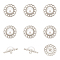 Alloy Shank Buttons, with Acrylic Imitation Pearl Beads, Flower, Platinum, 25x12.5mm, Hole: 2mm, 12pcs/box