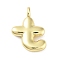 Rack Plating Brass Balloon Letter Pendants, Cadmium Free & Lead Free, Long-Lasting Plated, Real 18K Gold Plated, Letter T, 17.5x12x4.5mm, hole: 2.5mm