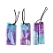Natural Calcite Pendants, Dyed, Rectangle, 48x12x3mm, Hole: 1.6mm, 2pcs/pair