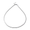 Non-Tarnish Unisex 304 Stainless Steel Herringbone Chain Necklaces, with Lobster Claw Clasps, Stainless Steel Color, 17.63 inch(44.8cm), 4mm