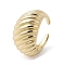 Brass Adjustable Rings, Cadmium Free & Nickel Free & Lead Free, Real 18K Gold Plated, Inner Diameter: 17.6mm