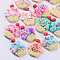 Handmade Polymer Clay Cabochons, Imitation Food Style, Cake, Mixed Color, 29~31x23~25x6~7mm