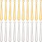 20Pcs 2 Colors 201 Stainless Steel Pendants, Bar, Golden & Stainless Steel Color, 31.5x3.5x0.5mm, Hole: 1.4mm, 10pcs/colors