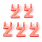 Rack Plating Spray Painted Alloy 2-Loop Link Pendants, Letter Charms, Lead Free & Nickel Free & Cadmium Free, Letter.Z, 13.5x8.5x2mm, Hole: 2mm