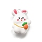 Alloy Enamel Pendants, Animal Charm, Rabbit, 15.5x12.5x5.5mm, Hole: 1.2mm