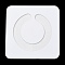 U Shaped Hole Acrylic Pearl Display Board Loose Beads Paste Board, with Adhesive Back, White, Square, 10x10x0.15cm, Inner Size: 7.1x6.9cm