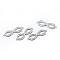 Rack Plating Brass Cubic Zirconia Links, Long-Lasting Plated, Infinity, Platinum, 29x9x2mm, Hole: 1.5mm