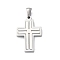 304 Stainless Steel Pendants, Cross Charms, Anti-Tarnish, Stainless Steel Color, 28x18.5x3mm, Hole: 5.8x3.4mm