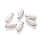 Non-Tarnish 304 Stainless Steel Charms, Chain Extender Teardrop, Oval with Word Steel, Stainless Steel Color, 10x4x0.7mm, Hole: 1.2mm