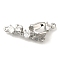 Brass Pave Clear Cubic Zirconia Connector Charms, Cadmium Free & Nickel Free & Lead Free, Melting Cube Links, Platinum, 31x11.5x7.5mm, Hole: 1.4mm