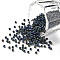 12/0 Grade A Round Glass Seed Beads, Metallic Colours Iris, Matte Style, Green Plated, 12/0, 2x1.5mm, Hole: 0.8mm, about 30000pcs/bag