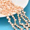 Natural Cultured Freshwater Pearl Beads Strands, Two Sides Polished, Grade 3A+, Top Drilled, Sandy Brown, 5~6mm, Hole: 0.7mm, about 72~73pcs/strand, 13.54''~14.25''(34.4~36.2cm)