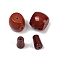 Natural Red Jasper 3 Hole Guru Beads, T-Drilled Beads, for Buddhist Jewelry Making, Barrel with Cone, Barrel: 20x17x18mm, Hole: 1.4mm and 2mm, Cone: 15x9mm, Hole: 2mm, 2pcs/set