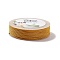 Braided Nylon Threads, Dyed, Knotting Cord, for Chinese Knotting, Crafts and Jewelry Making, Goldenrod, 1mm, about 21.87 Yards(20m)/Roll