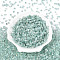 Transparent Inside Colours Glass Seed Beads, Triangle, Light Blue, 3.4x3.4~3.8x3.4~3.8mm, Hole: 1mm, about 7500pcs/pound
