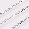 Tarnish Resistant 304 Stainless Steel Twisted Chain Curb Chains, with Spool, Soldered, Stainless Steel Color, 4x2x1mm, about 32.8 Feet(10m)/roll