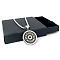 Nordic Stainless Steel Punk Dumbbell Pendant Necklaces for Men Women, Stainless Steel Color, 23.62 inch(60cm)