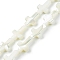 Natural Trochid Shell/Trochus Shell Beads Strands, Cross, Seashell Color, 15x10x4mm, Hole: 0.5mm, about 26pcs/strand, 15.83''(40.2cm)