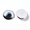 Glass Cabochons, Half Round/Dome with Animal Eye Pattern, Colorful, 9.9x3.9mm