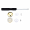 DIY Clothing Button Accessories Set, 6Pcs Stainless Steel Craft Solid Screw Rivet, with Plastic, 1Pc Iron Cross Head Screwdriver, with Plastic Handles, Flat Round, Golden, 16x15mm
