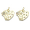 Brass Micro Pave Cubic Zirconia Pendants, Nickel Free, with Jump Rings, for Mother's Day, Heart with Girl, Colorful, Real 18K Gold Plated, 19.5x20.5x3mm, Jump Ring: 5x0.6mm, inner diameter: 3mm