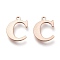 PVD Vacuum Plating  304 Stainless Steel Charms, Laser Cut, Alphabet, Rose Gold, Letter.C, 12.5x9.5x0.8mm, Hole: 1mm