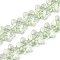 Transparent Glass Beads Strands, Plum Blossom, Dark Sea Green, 12~13x12~13x7mm, Hole: 1mm, about 59~60pcs/strand, 24.80~25.20''(63~64cm)