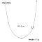 Anti-Tarnish S925 Sterling Silver Rhinestones Letter M Necklace, Simple and Elegant Clavicle Chain for Women