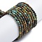 Natural Turquoise Beads Strands, Faceted, Round, 3mm, Hole: 0.5mm, about 130pcs/strand, 14.96