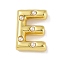 Brass Pendants, Cadmium Free & Nickel Free & Lead Free, with ABS, Letter A~Z, Letter E, 21x15x6.5mm, Hole: 3.5mm