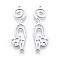 Non-Tarnish 201 Stainless Steel Pendants, Cat, Stainless Steel Color, 39x12x1mm, Hole: 1.4mm