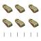 Leather Handle, Jewelry Box Accessories, with Aluminum Screws, Olive, 140x25x11mm, Hole: 6mm