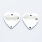 316 Surgical Stainless Steel Micro Pave Cubic Zirconia Links connectors, Heart, Clear, Stainless Steel Color, 15x15x2mm, Hole: 1mm