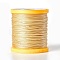 Round Waxed Polyester Cord, Micro Macrame Cord, Leather Sewing Thread, for Bracelets Jewelry Making, Beading Crafting Macrame, Light Khaki, 0.65mm, about 164.04 yards(150m)/roll