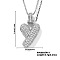 Elegant Brass Micro Pave Clear Cubic Zirconia 3D Initial Necklaces, Perfect Gift for Her, Platinum, Letter Y, 15.75 inch(40cm)