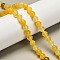 Natural Yellow Agate(Dyed & Heated) Beads Strands, Bell, 8~8.5x8mm, Hole: 1mm, about 45pcs/strand, 13.78''(35cm)