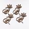 Tibetan Style Alloy Kitten Pendants, Cadmium Free & Nickel Free & Lead Free, Cartoon Cat Shape, Antique Bronze, 46x30x5mm, Hole: 2mm
