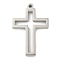 Non-Tarnish 304 Stainless Steel Laser Cut Pendants, Corss Charm, Stainless Steel Color, 32.5x22x2.8mm, Hole: 2mm