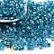 Glass Seed Beads, Silver Lined, Square, Dodger Blue, 3~4x3x3mm, Hole: 1.2mm, about 6300pcs/pound