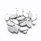 Tarnish Resistant 201 Stainless Steel Links connectors, Oval, Stainless Steel Color, 17x8x0.8mm, Hole: 1.4mm