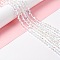 Synthetic Moonstone Beads Strands, Round, Clear AB, 6mm, Hole: 0.8mm, about 63pcs/strand, 14.57''~15.55''(37~39.5cm)