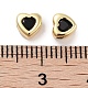 Латунные микро проложить кубического циркония бусы KK-C051-26G-02-3