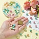 60шт 6 цвета непрозрачные стеклянные круглые бусины с кракле GLAA-YW0003-60-5