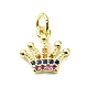 Латунные микро проложить кубического циркония подвески KK-H475-26A-01G-1