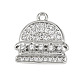 Латунные микропаве прозрачные подвески с фианитом KK-L238-16P-1