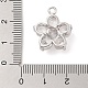 Подвески из прозрачного стекла с инкрустацией из латуни KK-S388-18P-3